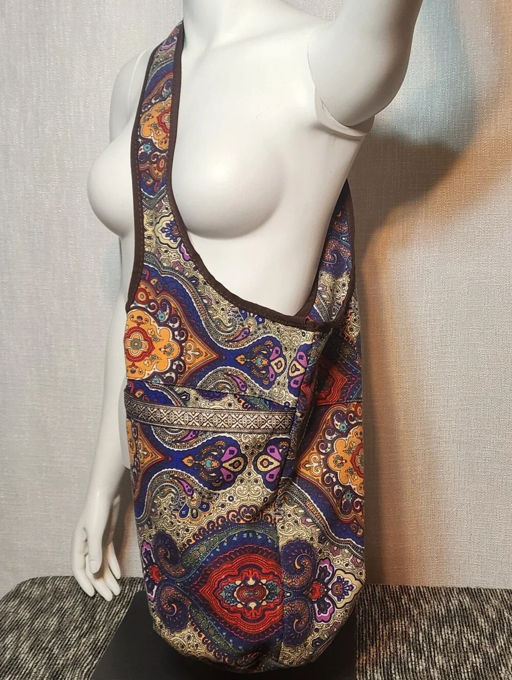Ewedoos Yoga Mat Bag Outside Pocket Paisley Boho Carnival
